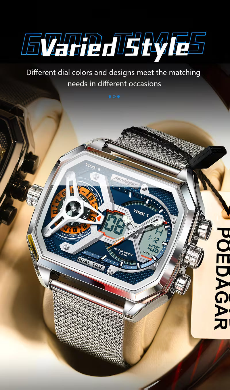 POEDAGAR Sports Electronic Watch