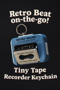 Retro Cassette Tape Keychain – Vintage Style with Click Sound